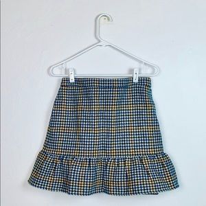J Crew Houndstooth Plaid Wool Skirt - Size 8